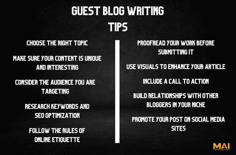 Guest Blog Writing Tips